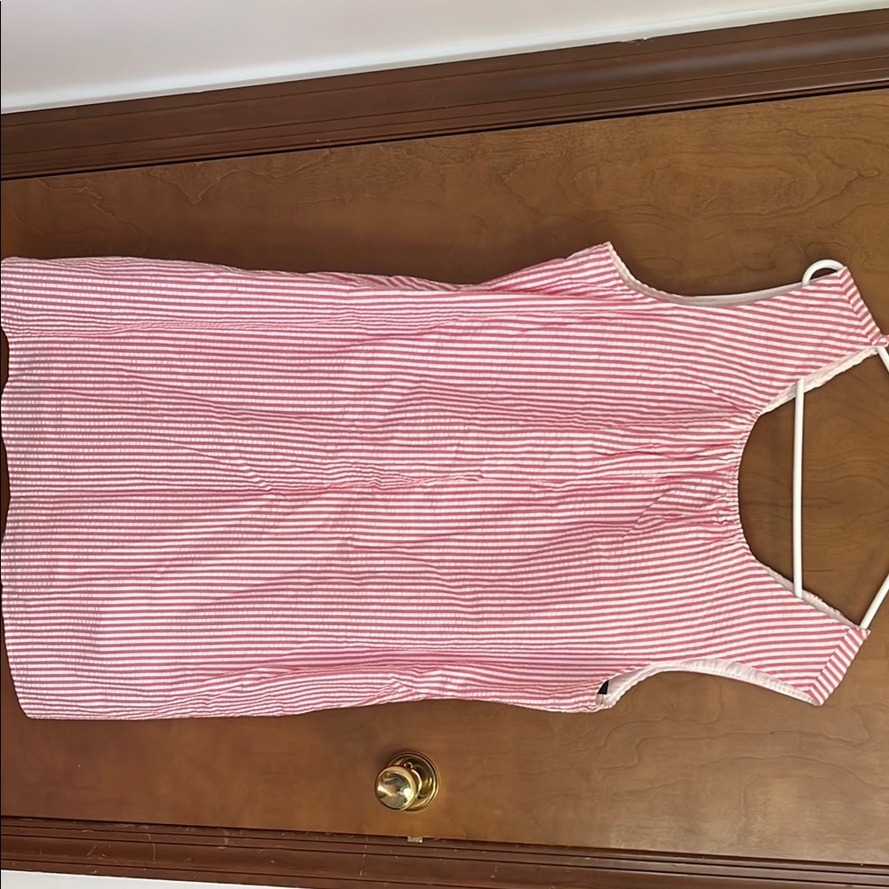 Crown & Ivy Pink and White Seersucker Dress